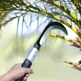 Curved Pruning Sickle with Long Handle