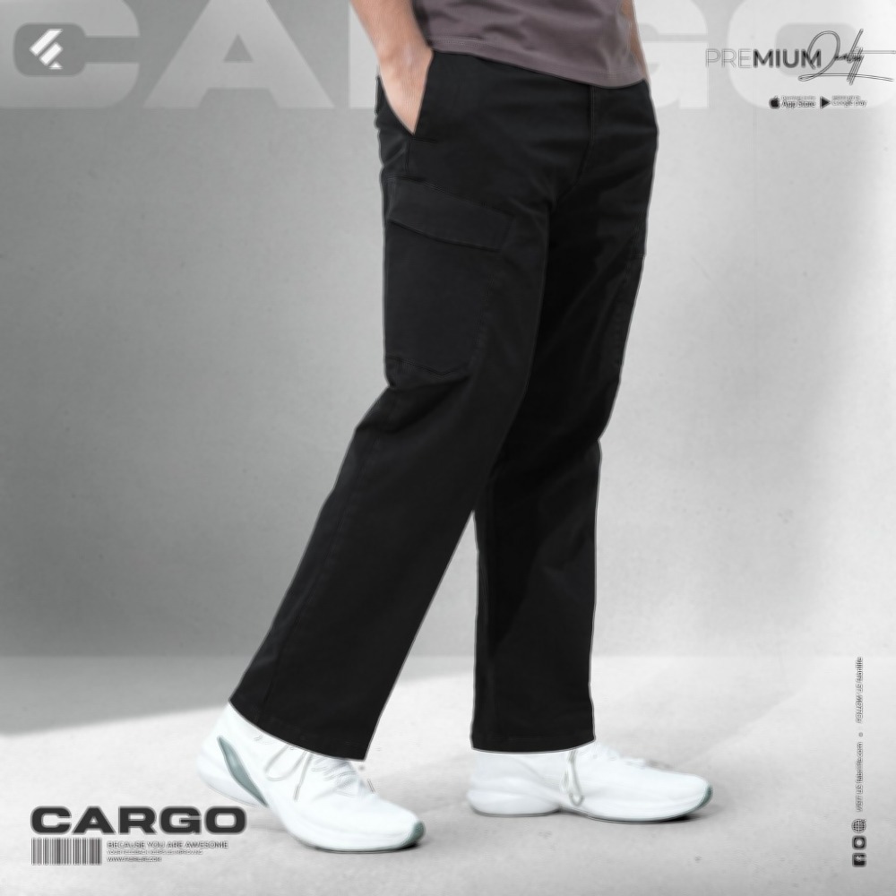 Premium Black Cargo Pants